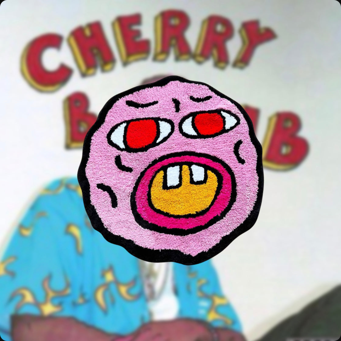 
    Cherry Bomb Rug | Cherry Bomb Smiley | Rugys
