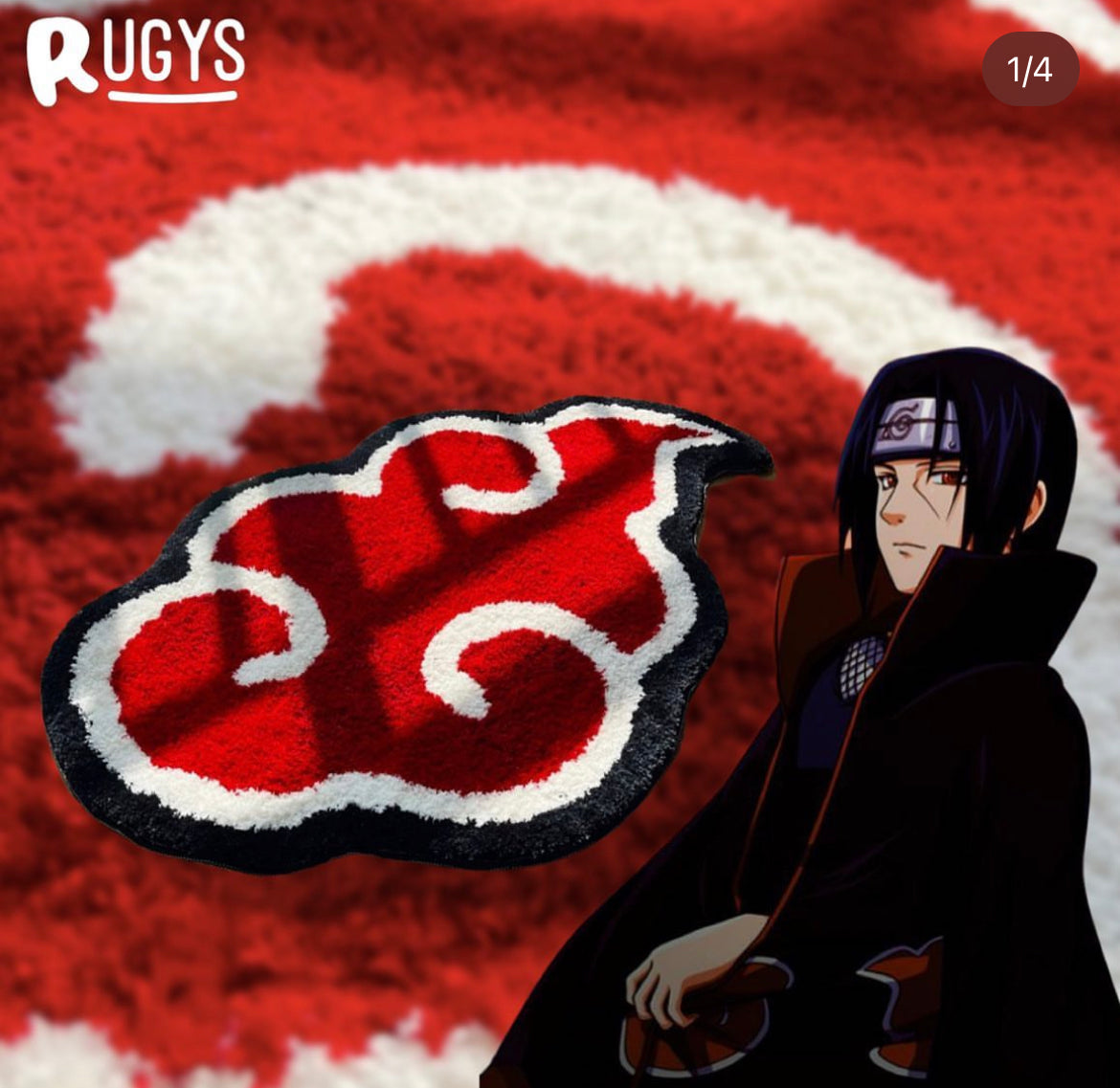 Naruto Akatsuki Fuß Pad Anime Auto Teppich Wasserdichte Hard-Tragen Cartoon  Itachi Red Cloud Hinten Reihe