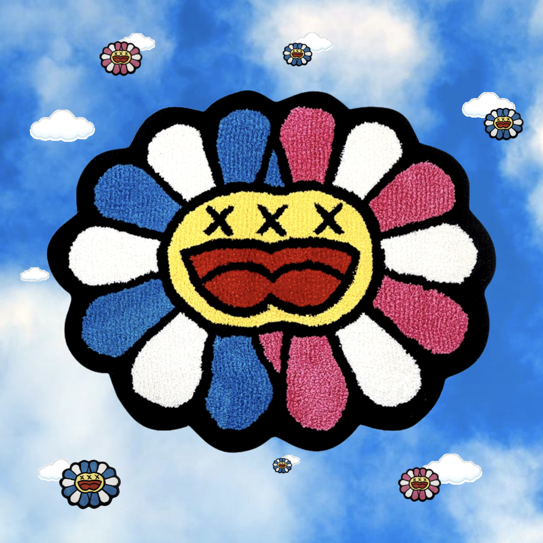 Murakami Flower Double Rug | Sunflower Rug - Rugys Store Murakami Flower Double Rug | Sunflower Rug - Rugys Store