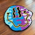 Load image into Gallery viewer, Midnight Drippy Smiley Rug 
